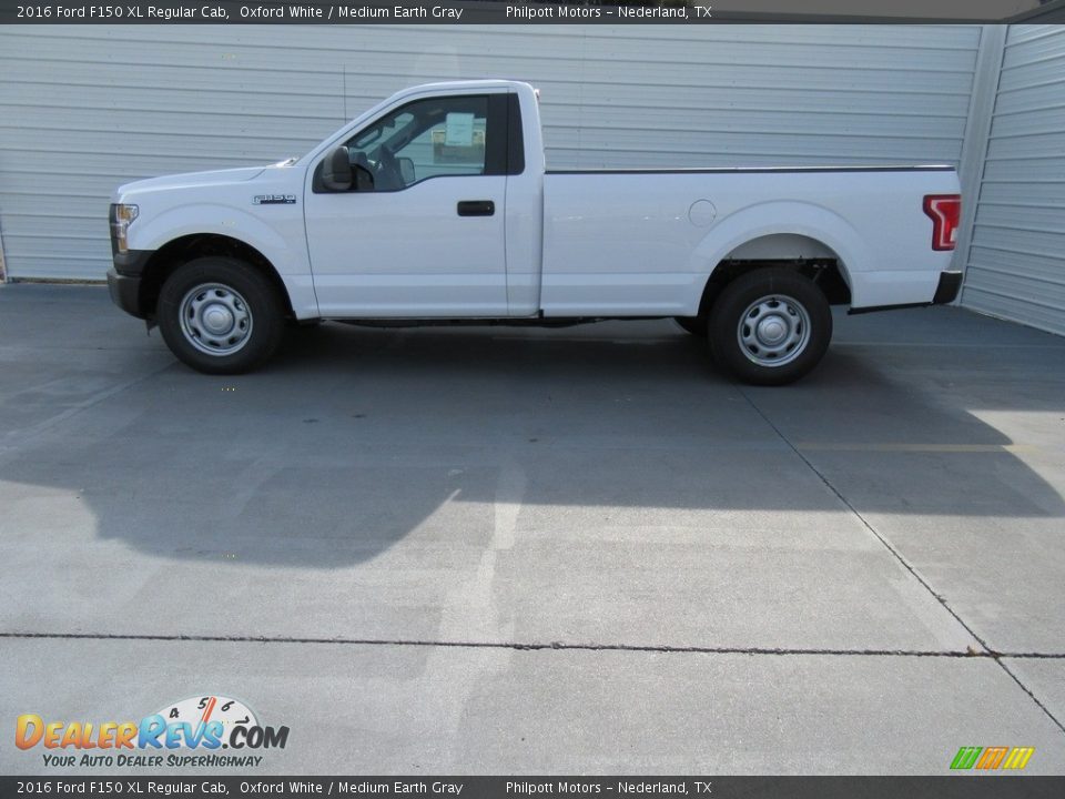2016 Ford F150 XL Regular Cab Oxford White / Medium Earth Gray Photo #6