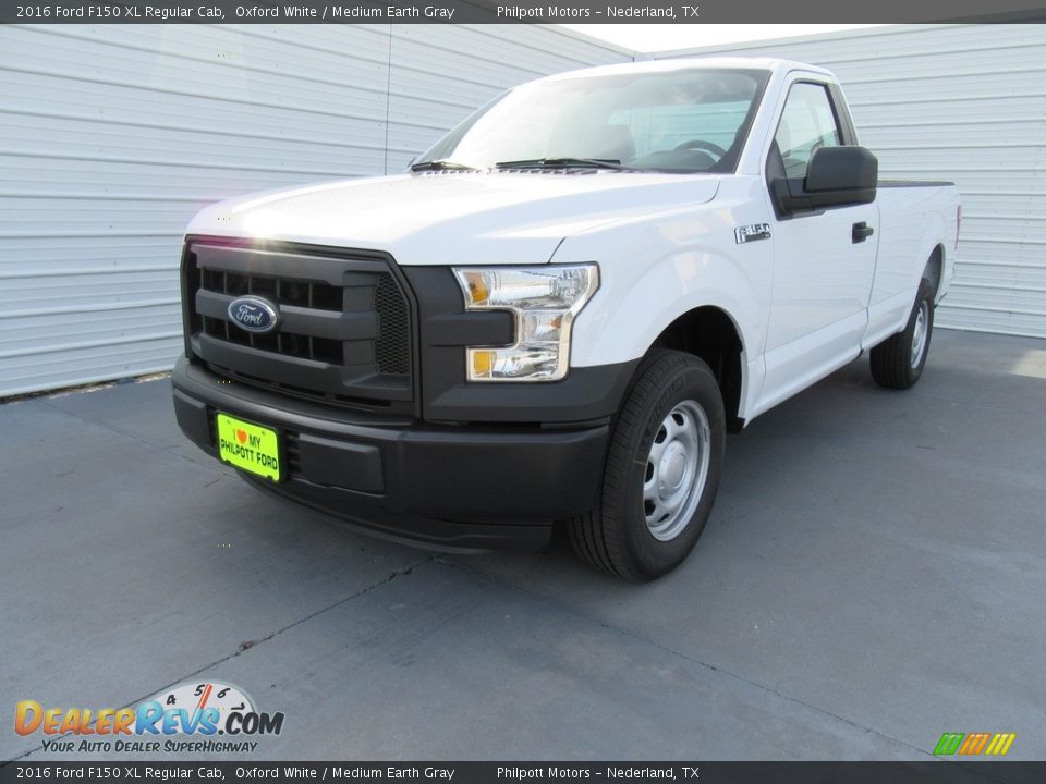 2016 Ford F150 XL Regular Cab Oxford White / Medium Earth Gray Photo #7