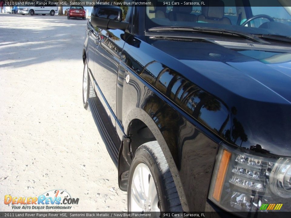 2011 Land Rover Range Rover HSE Santorini Black Metallic / Navy Blue/Parchment Photo #9