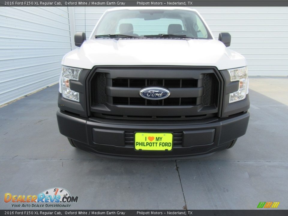 2016 Ford F150 XL Regular Cab Oxford White / Medium Earth Gray Photo #8