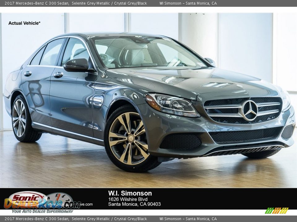 2017 Mercedes-Benz C 300 Sedan Selenite Grey Metallic / Crystal Grey/Black Photo #1
