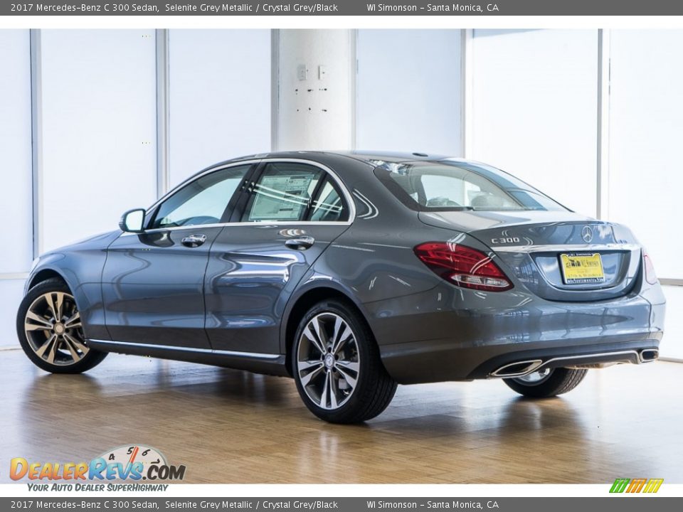 2017 Mercedes-Benz C 300 Sedan Selenite Grey Metallic / Crystal Grey/Black Photo #3