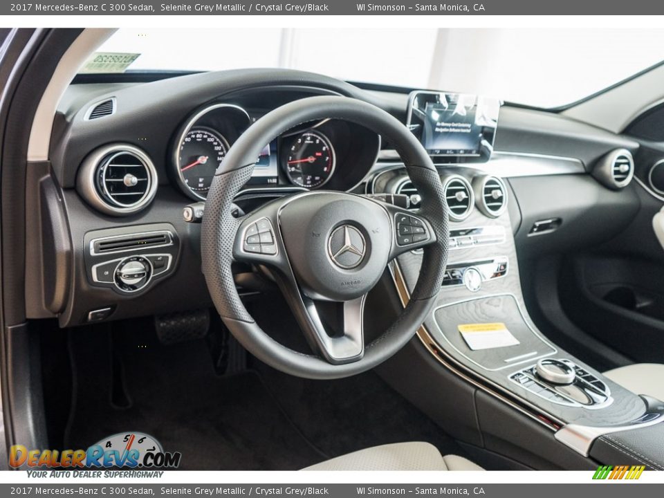 2017 Mercedes-Benz C 300 Sedan Selenite Grey Metallic / Crystal Grey/Black Photo #5