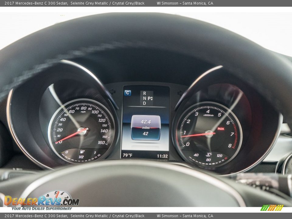 2017 Mercedes-Benz C 300 Sedan Selenite Grey Metallic / Crystal Grey/Black Photo #7