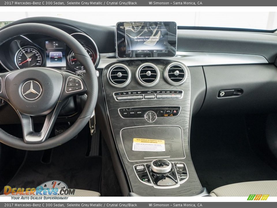 2017 Mercedes-Benz C 300 Sedan Selenite Grey Metallic / Crystal Grey/Black Photo #8