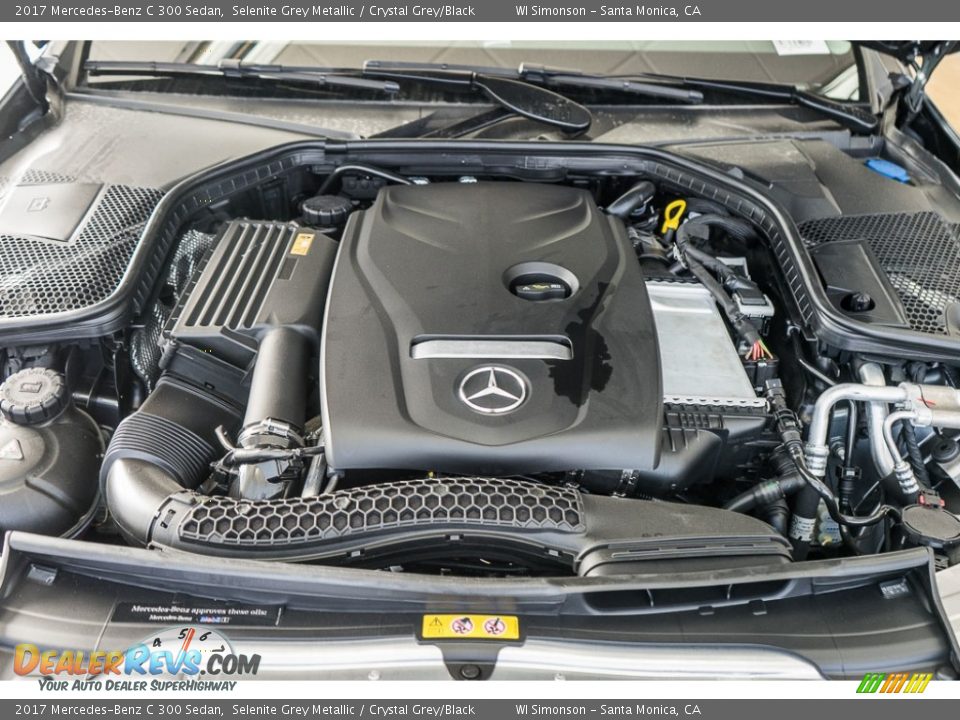 2017 Mercedes-Benz C 300 Sedan Selenite Grey Metallic / Crystal Grey/Black Photo #9