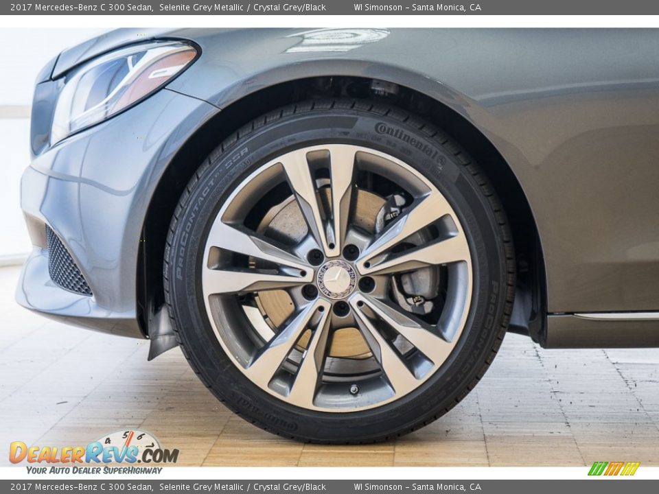 2017 Mercedes-Benz C 300 Sedan Selenite Grey Metallic / Crystal Grey/Black Photo #10
