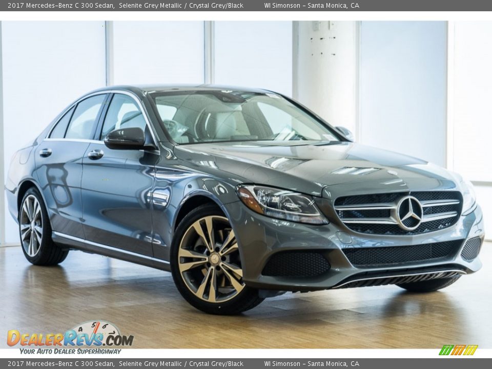 2017 Mercedes-Benz C 300 Sedan Selenite Grey Metallic / Crystal Grey/Black Photo #12
