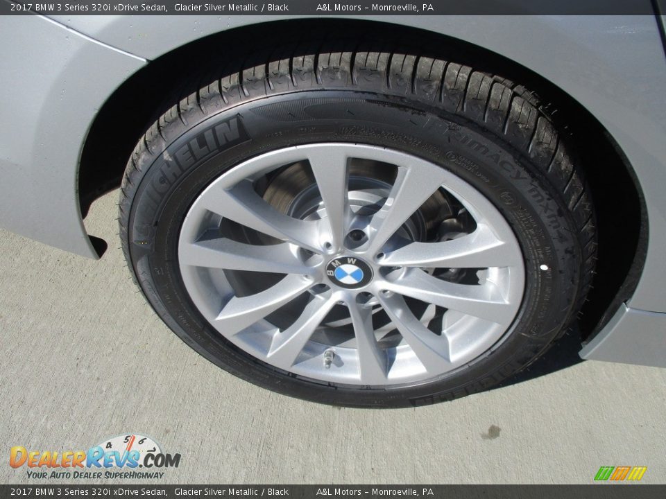 2017 BMW 3 Series 320i xDrive Sedan Glacier Silver Metallic / Black Photo #3