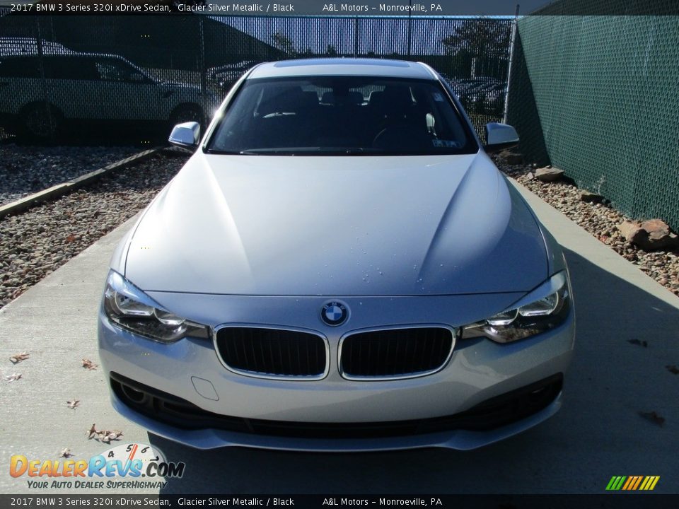 2017 BMW 3 Series 320i xDrive Sedan Glacier Silver Metallic / Black Photo #6