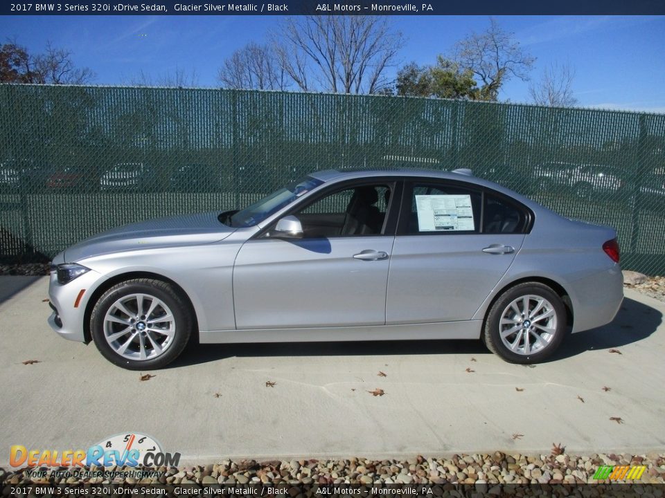 2017 BMW 3 Series 320i xDrive Sedan Glacier Silver Metallic / Black Photo #7