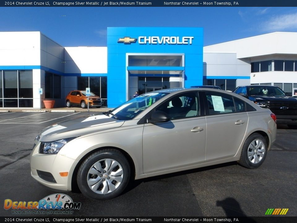 2014 Chevrolet Cruze LS Champagne Silver Metallic / Jet Black/Medium Titanium Photo #1