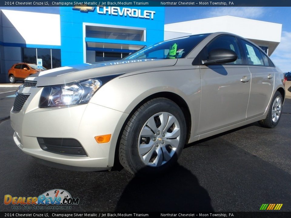 2014 Chevrolet Cruze LS Champagne Silver Metallic / Jet Black/Medium Titanium Photo #2