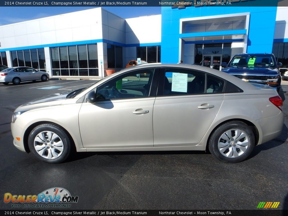 2014 Chevrolet Cruze LS Champagne Silver Metallic / Jet Black/Medium Titanium Photo #3