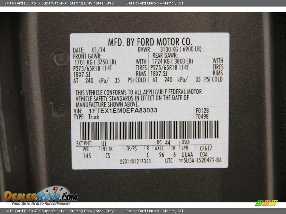 2014 Ford F150 STX SuperCab 4x4 Sterling Grey / Steel Grey Photo #18