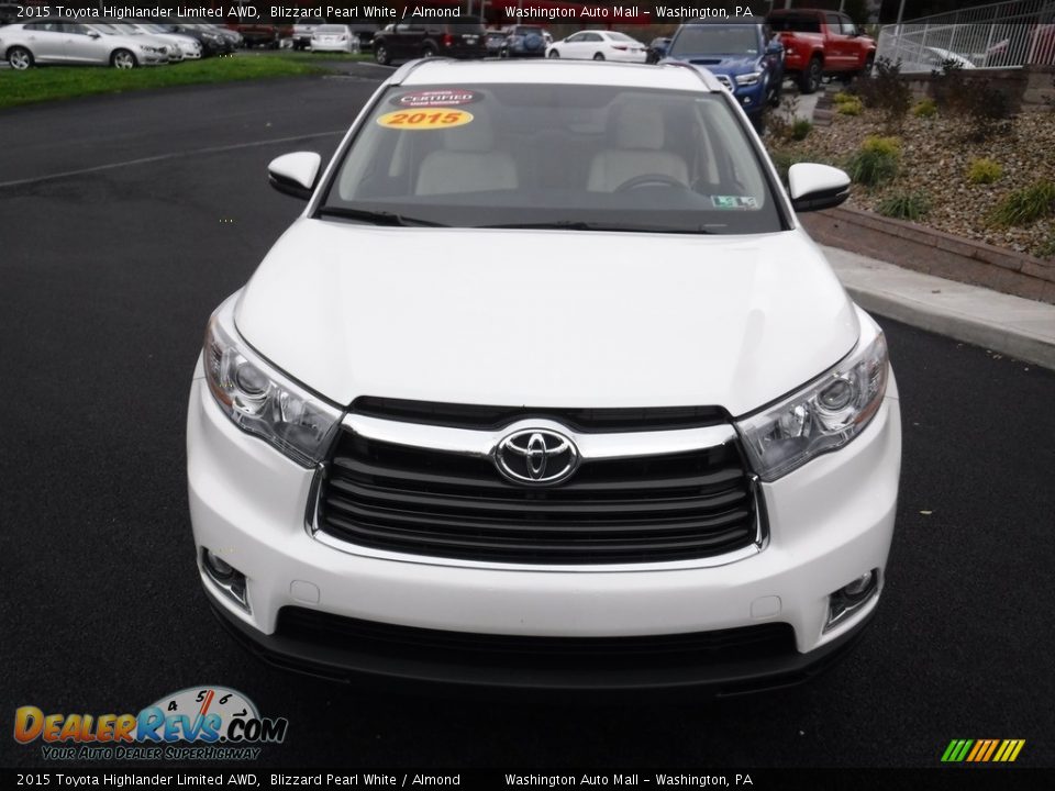 2015 Toyota Highlander Limited AWD Blizzard Pearl White / Almond Photo #5