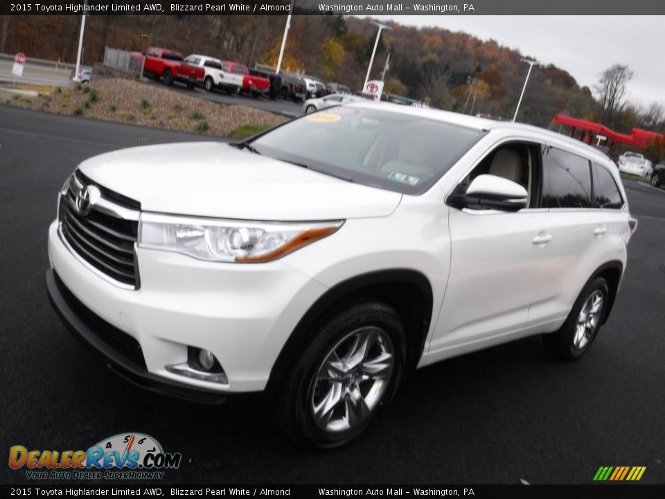 2015 Toyota Highlander Limited AWD Blizzard Pearl White / Almond Photo #6