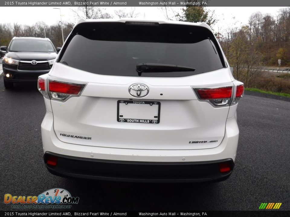 2015 Toyota Highlander Limited AWD Blizzard Pearl White / Almond Photo #9