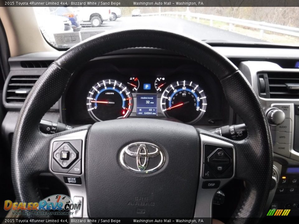 2015 Toyota 4Runner Limited 4x4 Blizzard White / Sand Beige Photo #21