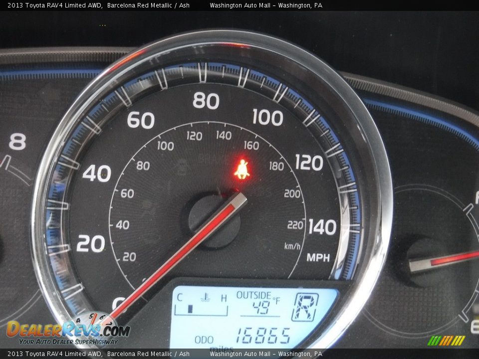 2013 Toyota RAV4 Limited AWD Barcelona Red Metallic / Ash Photo #25