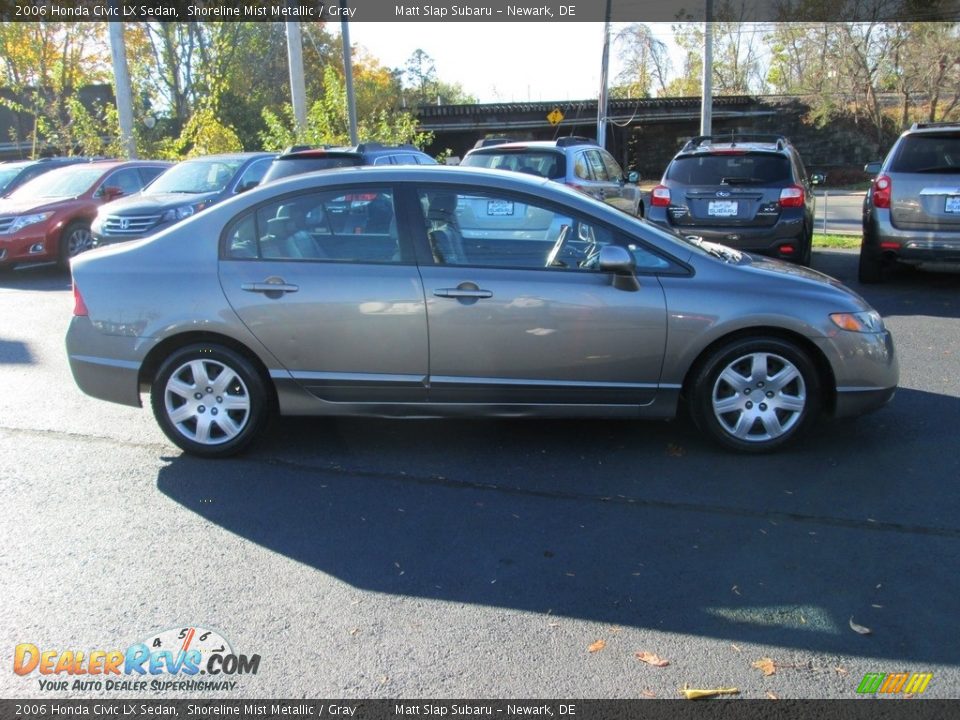2006 Honda Civic LX Sedan Shoreline Mist Metallic / Gray Photo #5