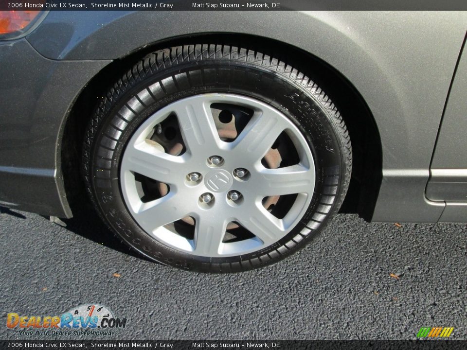 2006 Honda Civic LX Sedan Shoreline Mist Metallic / Gray Photo #21