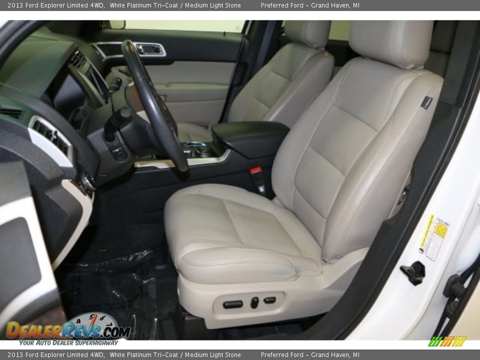 2013 Ford Explorer Limited 4WD White Platinum Tri-Coat / Medium Light Stone Photo #5