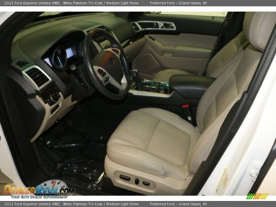 2013 Ford Explorer Limited 4WD White Platinum Tri-Coat / Medium Light Stone Photo #6