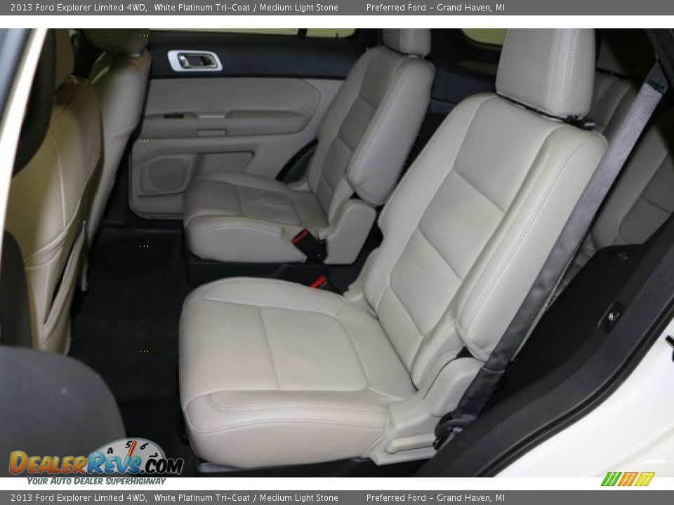 2013 Ford Explorer Limited 4WD White Platinum Tri-Coat / Medium Light Stone Photo #26