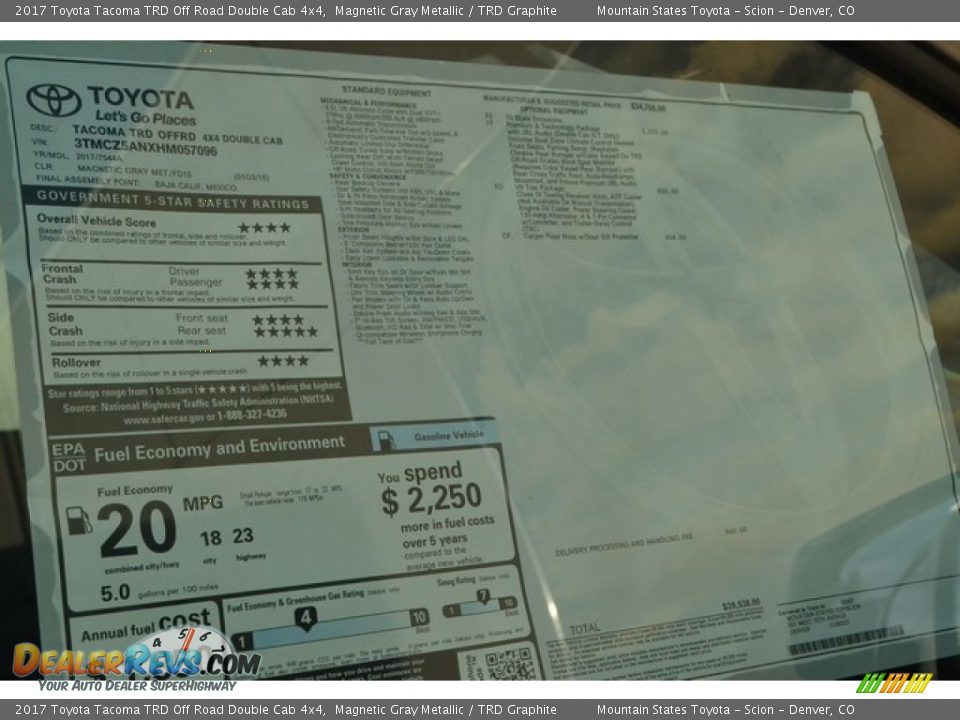 2017 Toyota Tacoma TRD Off Road Double Cab 4x4 Magnetic Gray Metallic / TRD Graphite Photo #10
