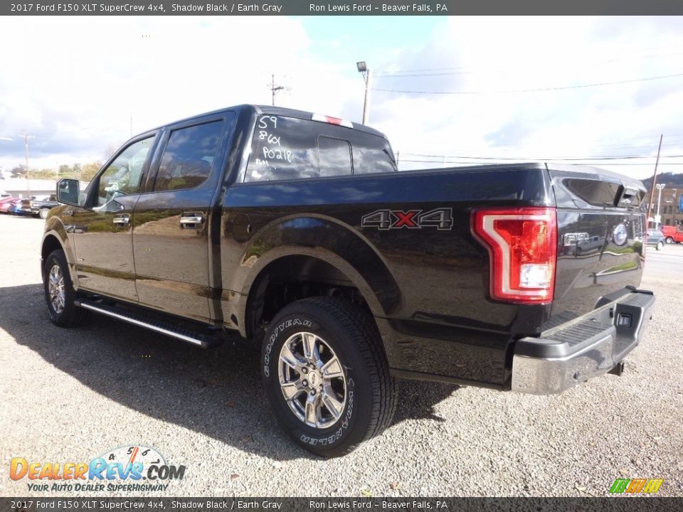 2017 Ford F150 XLT SuperCrew 4x4 Shadow Black / Earth Gray Photo #4