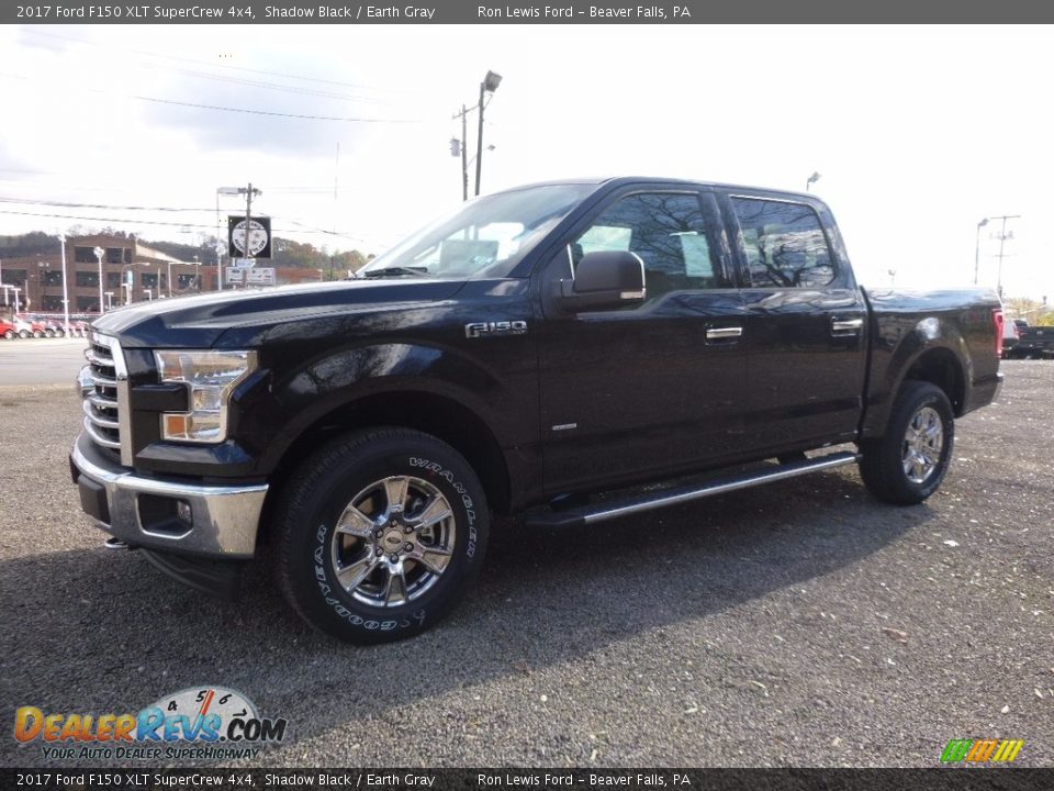 2017 Ford F150 XLT SuperCrew 4x4 Shadow Black / Earth Gray Photo #6