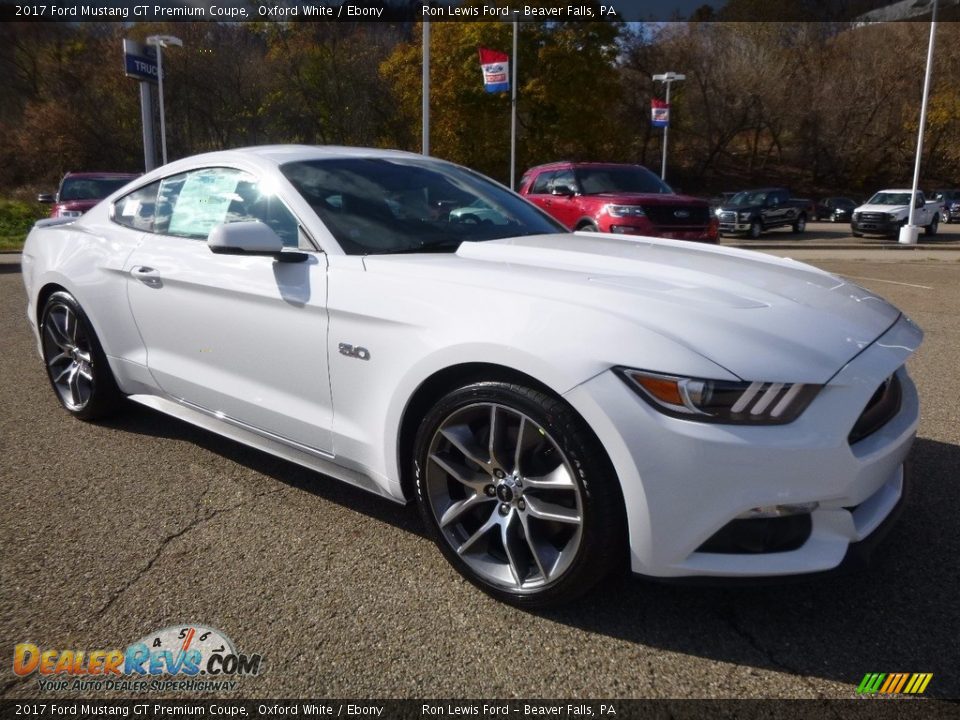 2017 Ford Mustang GT Premium Coupe Oxford White / Ebony Photo #8