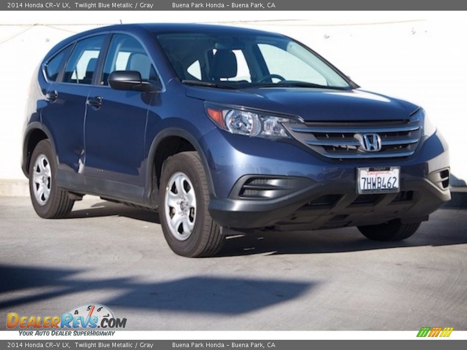 2014 Honda CR-V LX Twilight Blue Metallic / Gray Photo #1