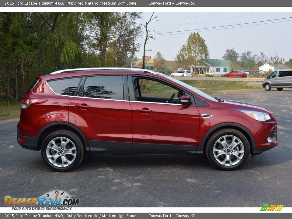 2015 Ford Escape Titanium 4WD Ruby Red Metallic / Medium Light Stone Photo #2