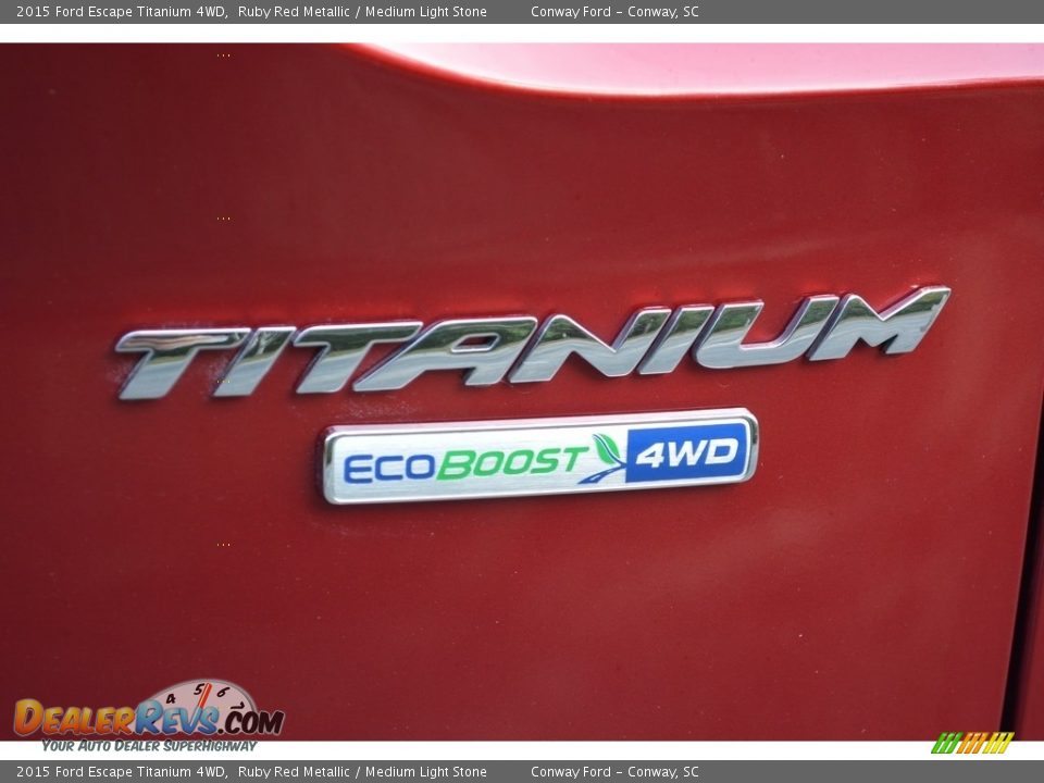 2015 Ford Escape Titanium 4WD Ruby Red Metallic / Medium Light Stone Photo #5