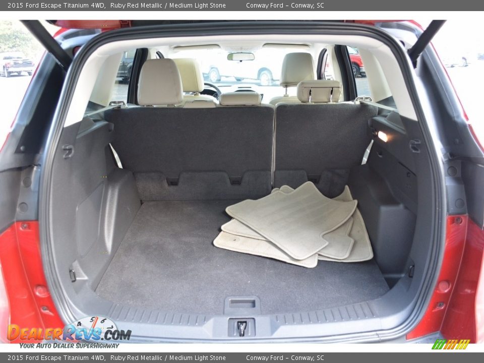 2015 Ford Escape Titanium 4WD Ruby Red Metallic / Medium Light Stone Photo #6