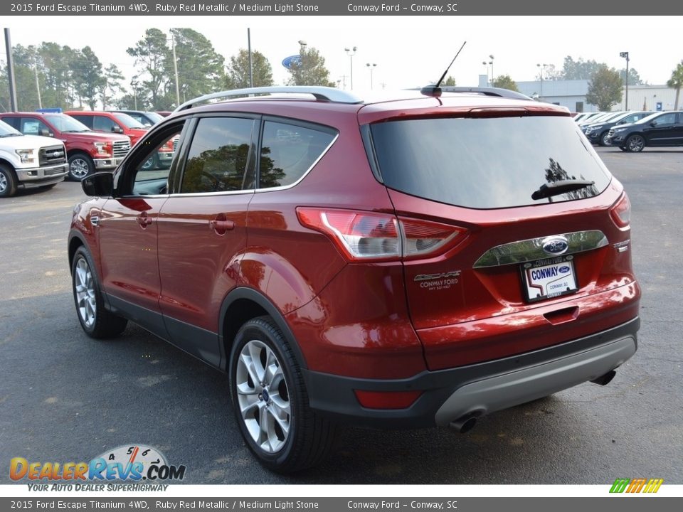 2015 Ford Escape Titanium 4WD Ruby Red Metallic / Medium Light Stone Photo #8