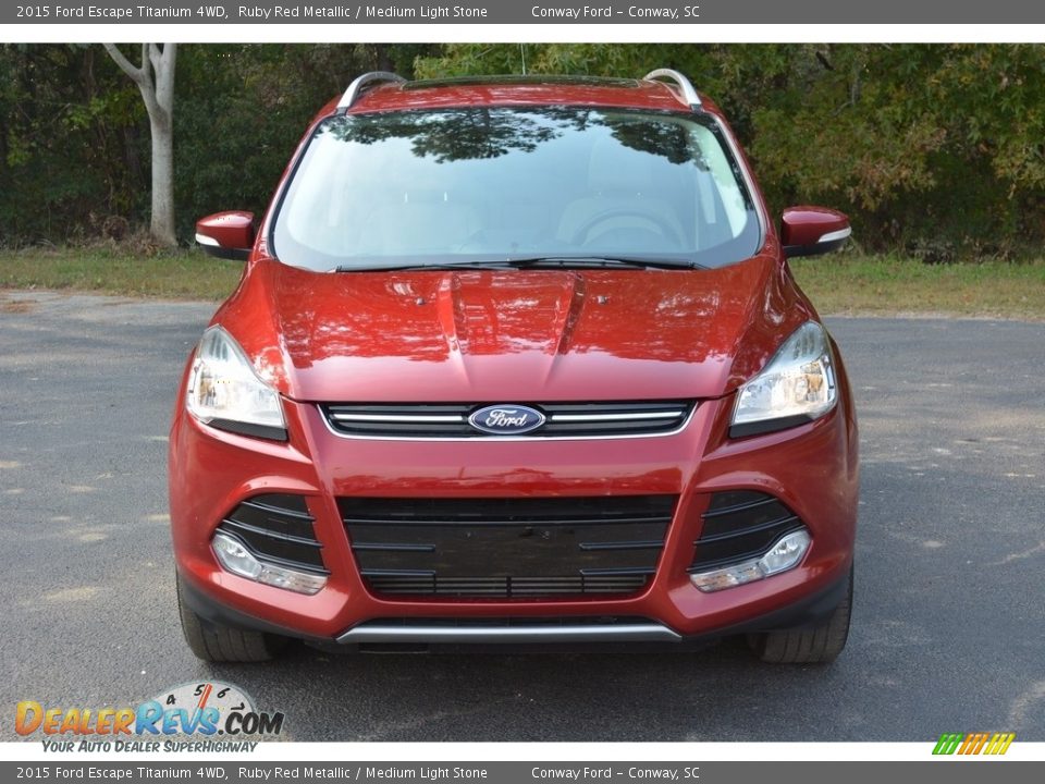 2015 Ford Escape Titanium 4WD Ruby Red Metallic / Medium Light Stone Photo #11