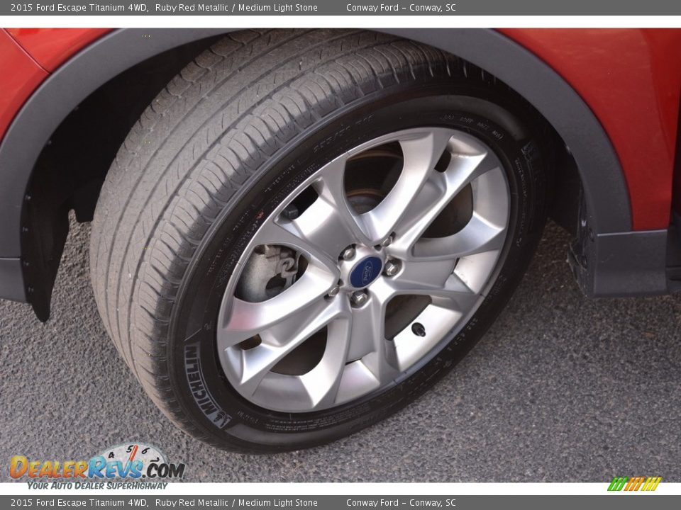 2015 Ford Escape Titanium 4WD Ruby Red Metallic / Medium Light Stone Photo #14