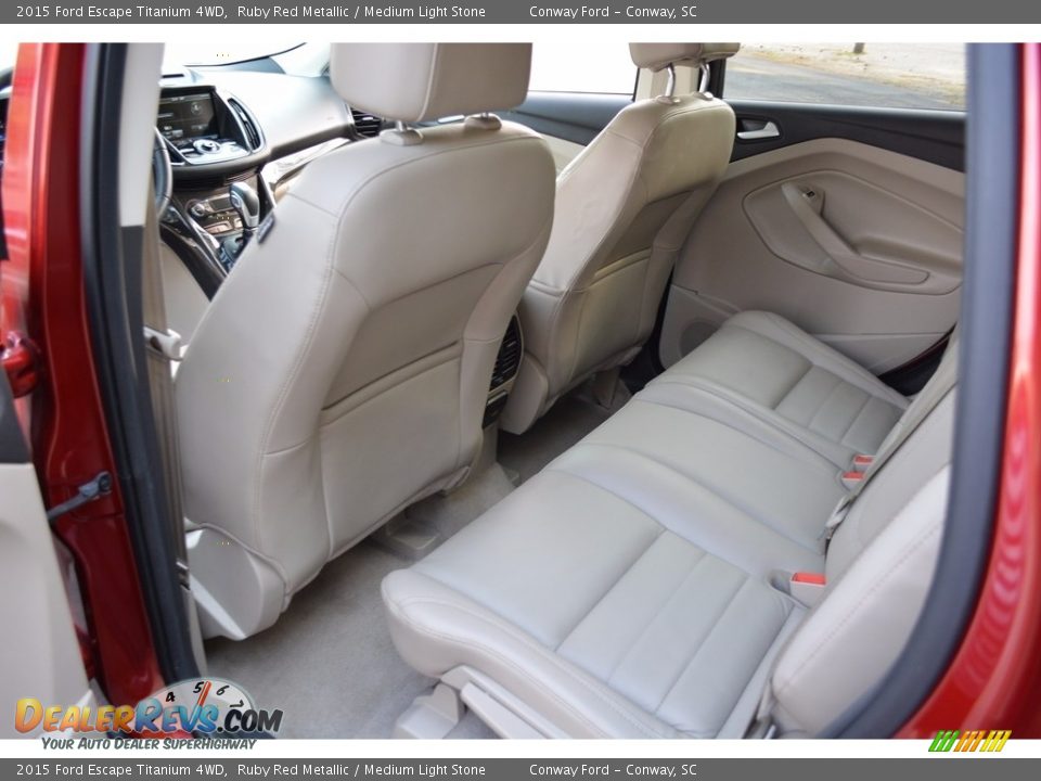 2015 Ford Escape Titanium 4WD Ruby Red Metallic / Medium Light Stone Photo #17