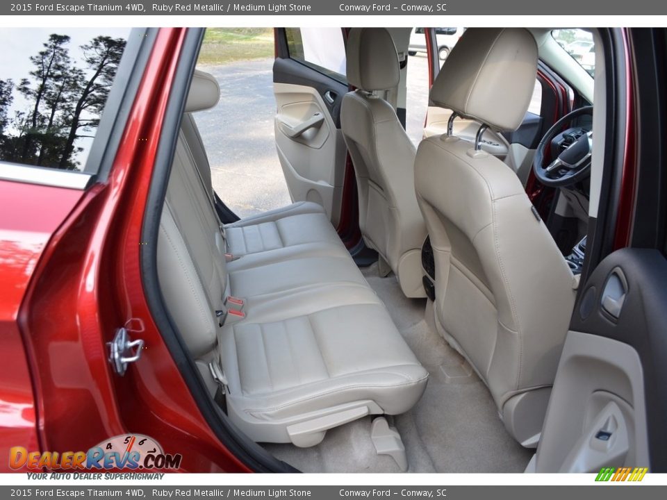 2015 Ford Escape Titanium 4WD Ruby Red Metallic / Medium Light Stone Photo #18