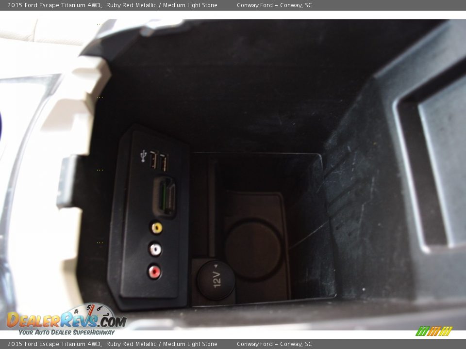 2015 Ford Escape Titanium 4WD Ruby Red Metallic / Medium Light Stone Photo #21