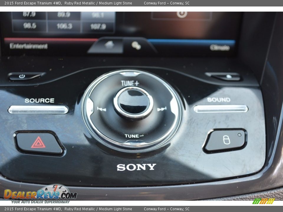 2015 Ford Escape Titanium 4WD Ruby Red Metallic / Medium Light Stone Photo #23