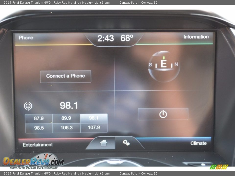 2015 Ford Escape Titanium 4WD Ruby Red Metallic / Medium Light Stone Photo #24