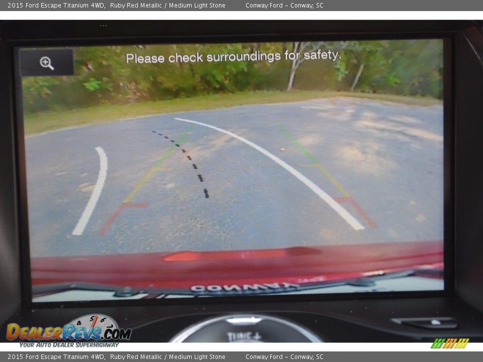 2015 Ford Escape Titanium 4WD Ruby Red Metallic / Medium Light Stone Photo #25