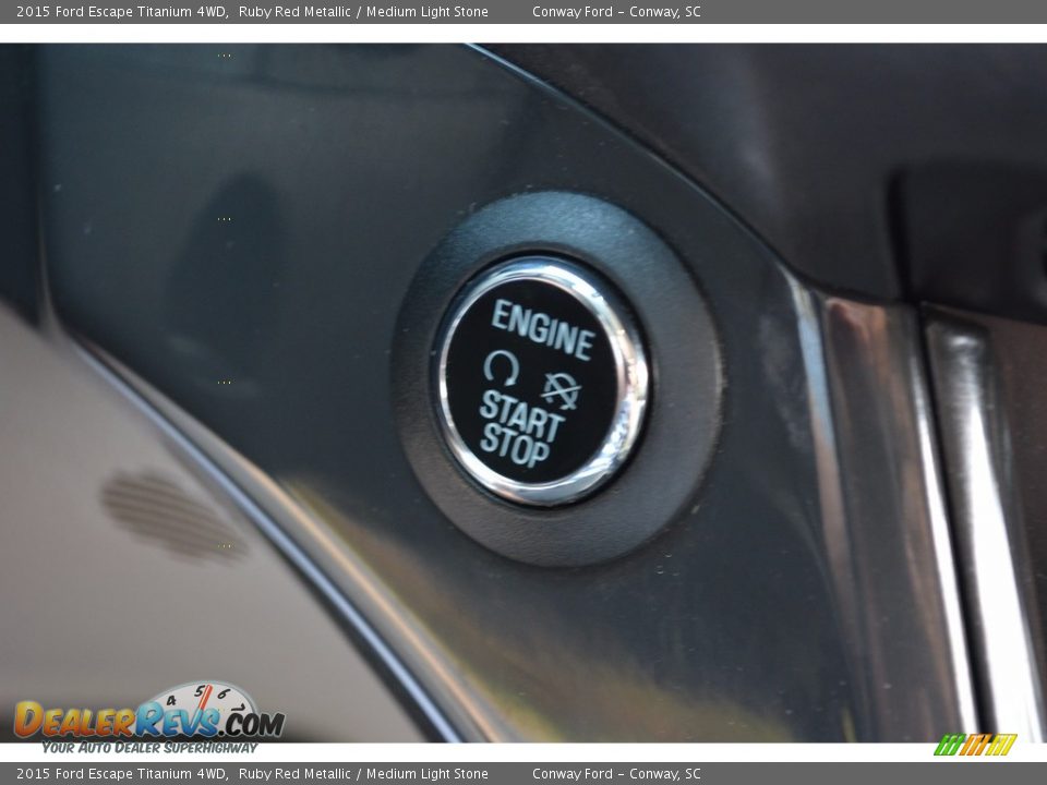 2015 Ford Escape Titanium 4WD Ruby Red Metallic / Medium Light Stone Photo #26