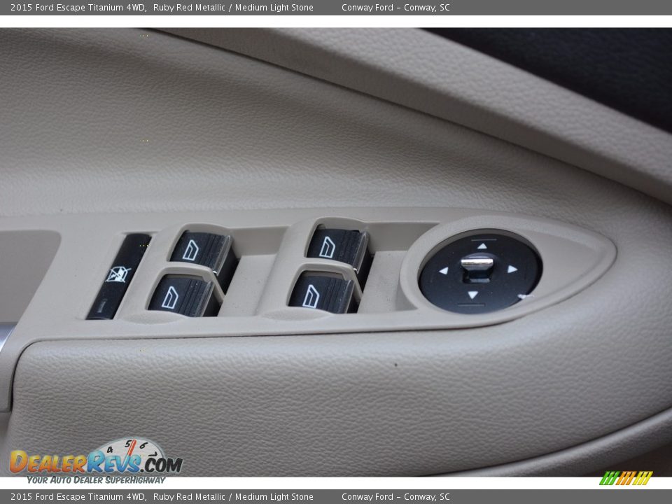 2015 Ford Escape Titanium 4WD Ruby Red Metallic / Medium Light Stone Photo #28