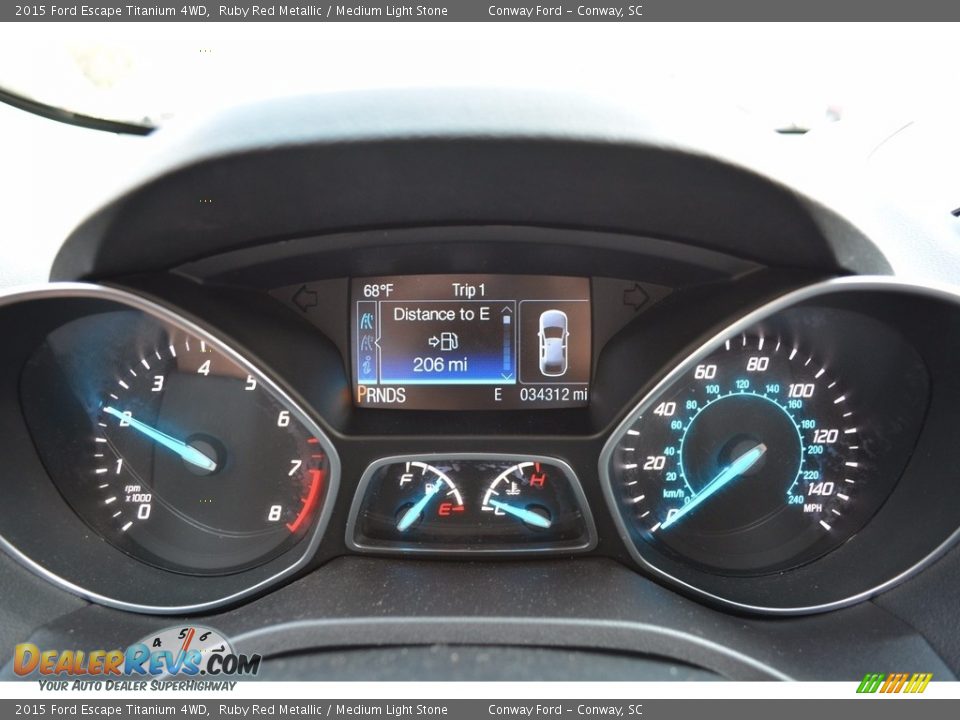 2015 Ford Escape Titanium 4WD Ruby Red Metallic / Medium Light Stone Photo #29