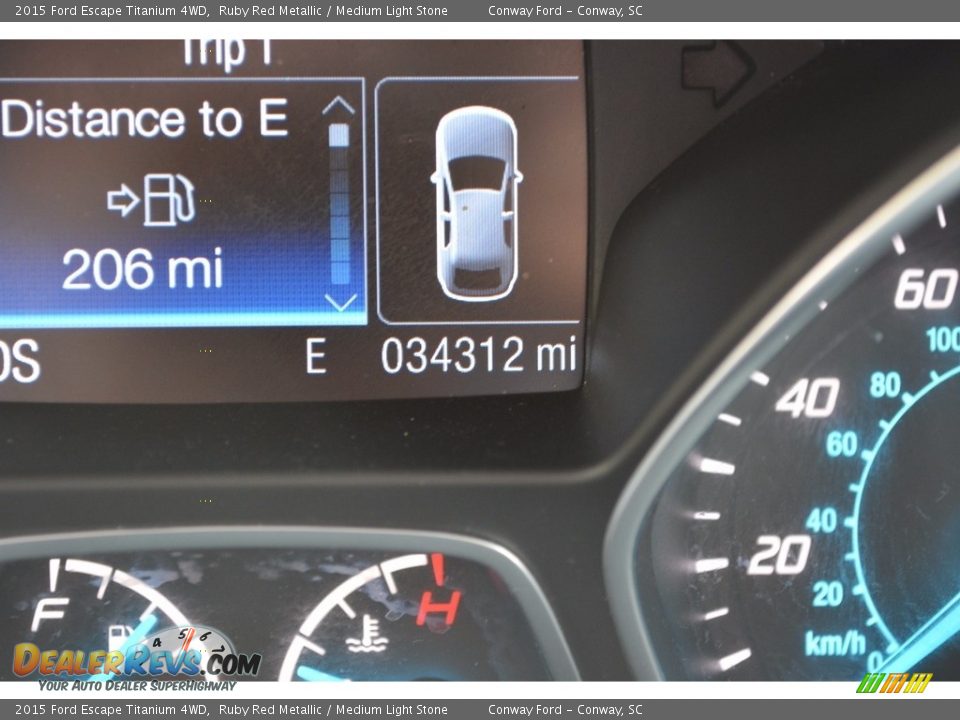 2015 Ford Escape Titanium 4WD Ruby Red Metallic / Medium Light Stone Photo #30